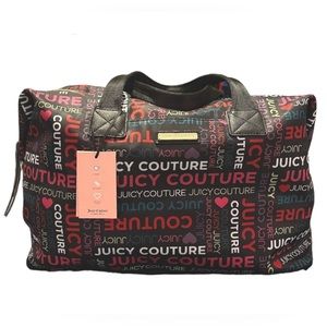 NWT Juicy Couture Weekender Wordplay Overnighter Travel Bag